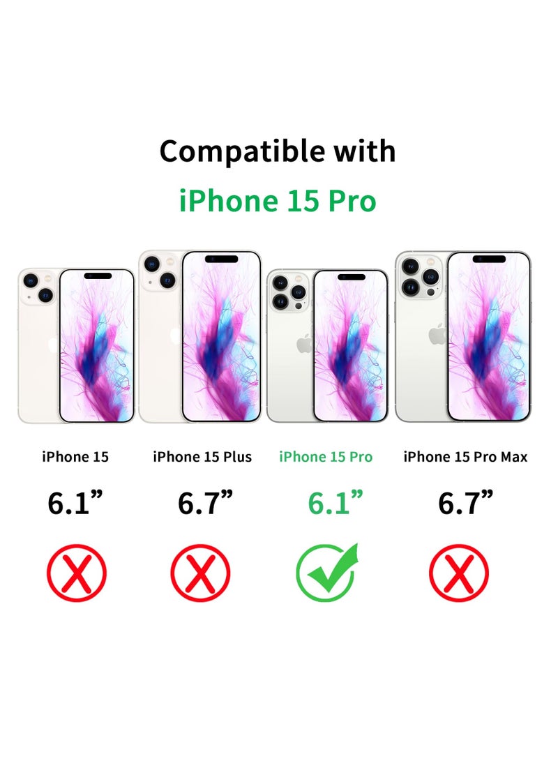 BORTONY iPhone 15 Pro MagSafe Case Supports Wireless Charging, Anti-Yellowing, Scratch Resistant Slim, Magnetic Cover for iPhone 15 Pro 6.1 inch - Image 2