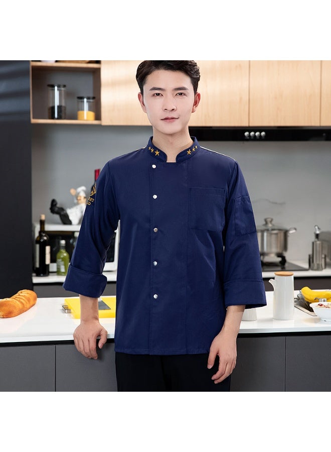 NIBEMINENT Hotel Restaurant Dining Hall Restaurant Kitchen Waiter Uniform Chef Overalls Men's  - Image 1