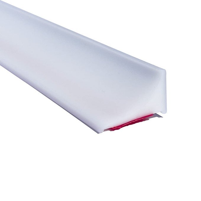 39 INCH SHOWER THRESHOLD WATER DAM BARRIERSILICONE SHOWER DOOR BOTTOM SEAL FOR WATER STOPPERFLEXIBLE EDGE TRIM FOR KITCHEN SINK SPLASH GUARDSELF ADHESIVE WATER BLOCKER FOR BATHTUBWHITE