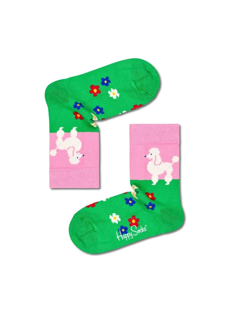 هابي سوكس KIDS POODLE & FLOWERS SOCK