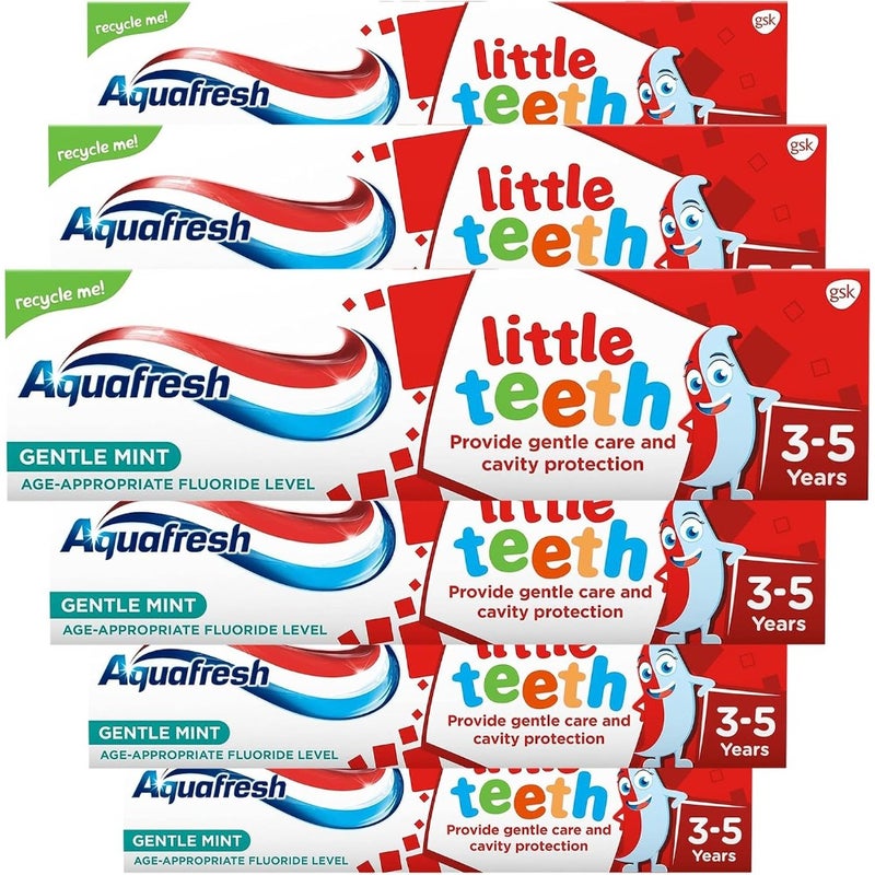 Toothpaste Little Teeth 3-5 Years 50ml Pack of 6 - Image 1