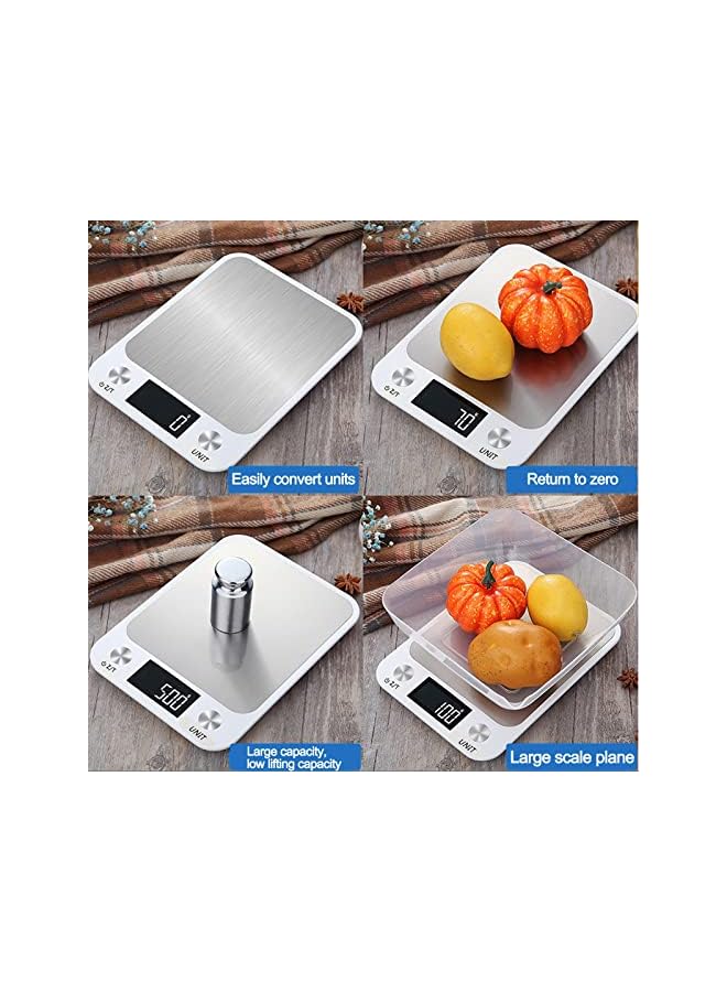 PROMASS Waterproof Food Scale, 33lb/15kg Digital Kitchen Scale Weight Grams and oz for Cooking Baking, 1g/0.1oz Precise Graduation - Image 4