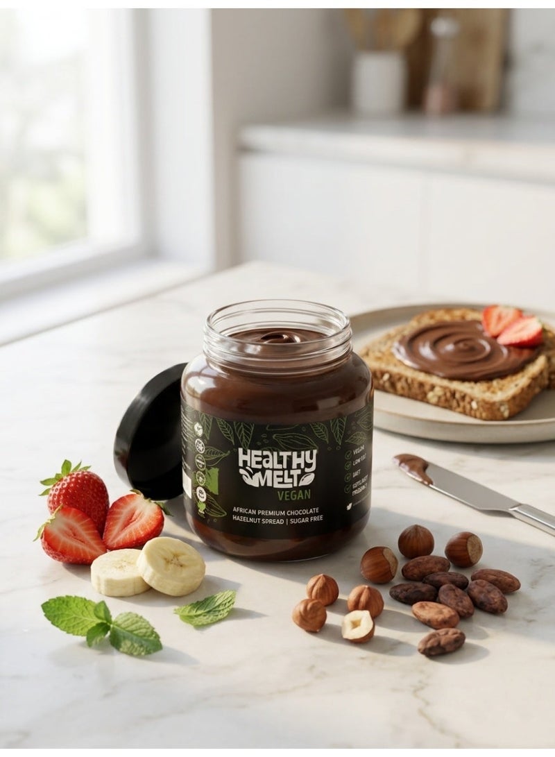 Healthy Melt Chocovera Healthy Melt Vegan Sugar Free African Cocoa Chocolate Spread 375g Keto Friendly - Image 2