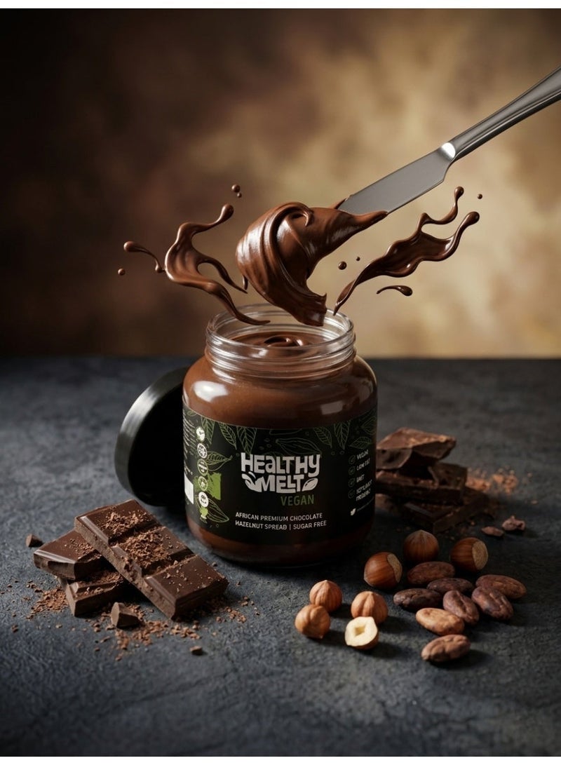 Healthy Melt Chocovera Healthy Melt Vegan Sugar Free African Cocoa Chocolate Spread 375g Keto Friendly - Image 3