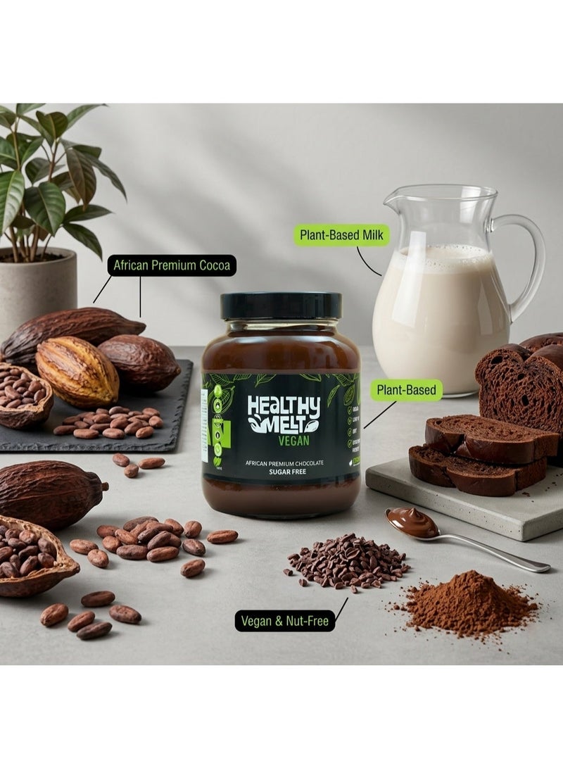 Healthy Melt Chocovera Healthy Melt Vegan Sugar Free African Cocoa Chocolate Spread 375g Keto Friendly - Image 4