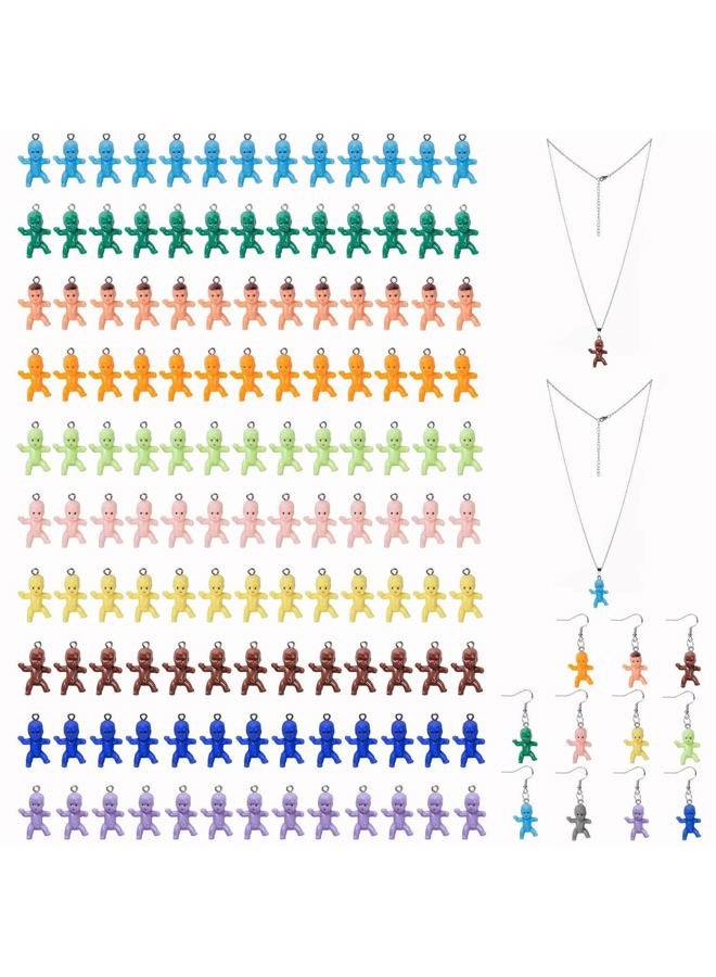 XINHUIDALSQ DIY jewelry necklace supplies colored plastic doll charm pendant resin baby keychain personalized earrings 60 pieces - Image 1