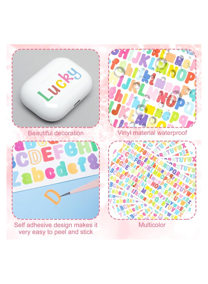 Zikra 20 Sheets  Letter Stickers Vinyl Alphabet Stickers Colorful Adhesive Letter Stickers Self-Adhesive Vinyl Waterproof Mailbox Stickers for DIY Crafts Bullet Journal Supplies Scrapbook - Image 2