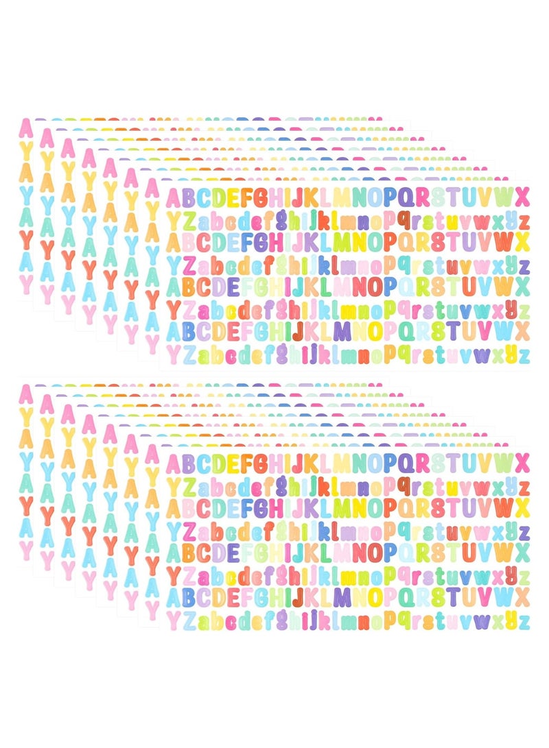 Zikra 20 Sheets  Letter Stickers Vinyl Alphabet Stickers Colorful Adhesive Letter Stickers Self-Adhesive Vinyl Waterproof Mailbox Stickers for DIY Crafts Bullet Journal Supplies Scrapbook - Image 1