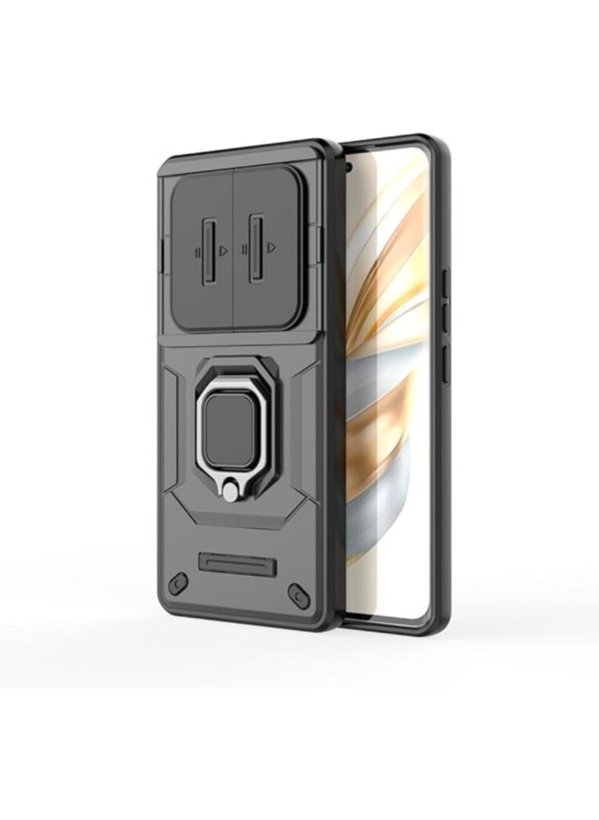 Generic Lens Slide Case Compatible with Honor X9c Inch Released 2024, 360° Metal Ring Kickstand and Slide Camera Lens Cover with 2in1 Hybrid Shockproof Case for Honor X9c  - Image 2