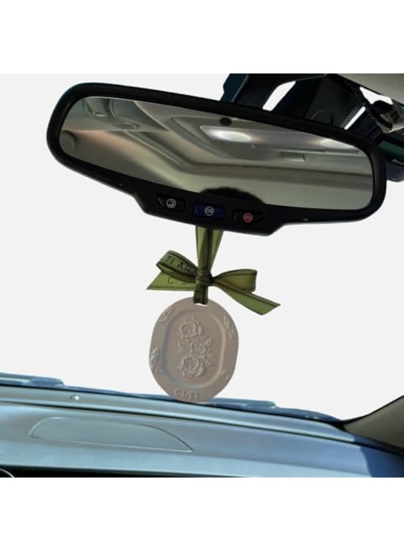 SYOSI 3pcs Porcelain Essential Oil Diffuser Set with Gardenia Scent, Non-Electric and Battery-Free, Ideal for Armoire, Car, Bathroom, Improves Sleep and Relieves Stress, Perfect for Home and Travel Use - Image 2