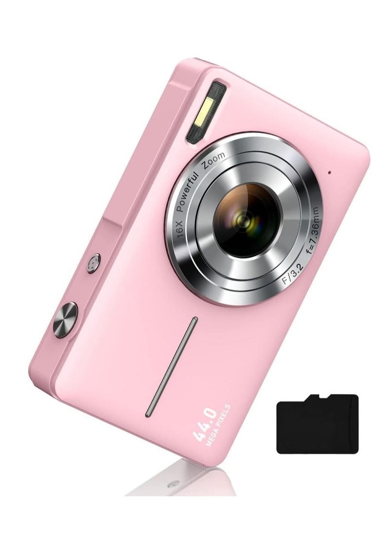 Generic Kids Digital Camera 1080P 44MP Digital Cameras for Photography, Digital Point and Shoot Camera for Kids with 16X Zoom, Fill Light, Anti-Shake, Compact Small Travel Camera for Boys Girls Teens Gift  - Image 1