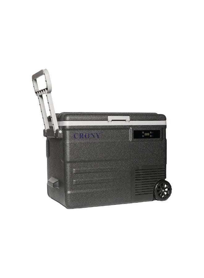 كروني ثلاجة/فريزر سيارة محمولة من كروني سعة 45 لترًا -20 درجة مئوية، مزودة بمصدر طاقة مزدوج 12 فولت/24 فولت تيار مستمر و100-240 فولت تيار متردد، مع عجلات ومقبض ولوحة LED وحماية للبطارية، لتبريد الطعام، مناسبة للسيارات والشاحنات والمركبات الترفيهية والمنازل والسفر والتخييم. - Image 2
