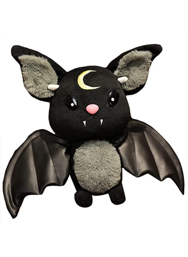 NatureMan Bat Plush Stuffed Animal Toys,Halloween Black Bat Decor Soft Hugging Plush Doll Toy Gifts,For Kids Birthday, Halloween, Christmas (Black,11.8Inch) - Image 1