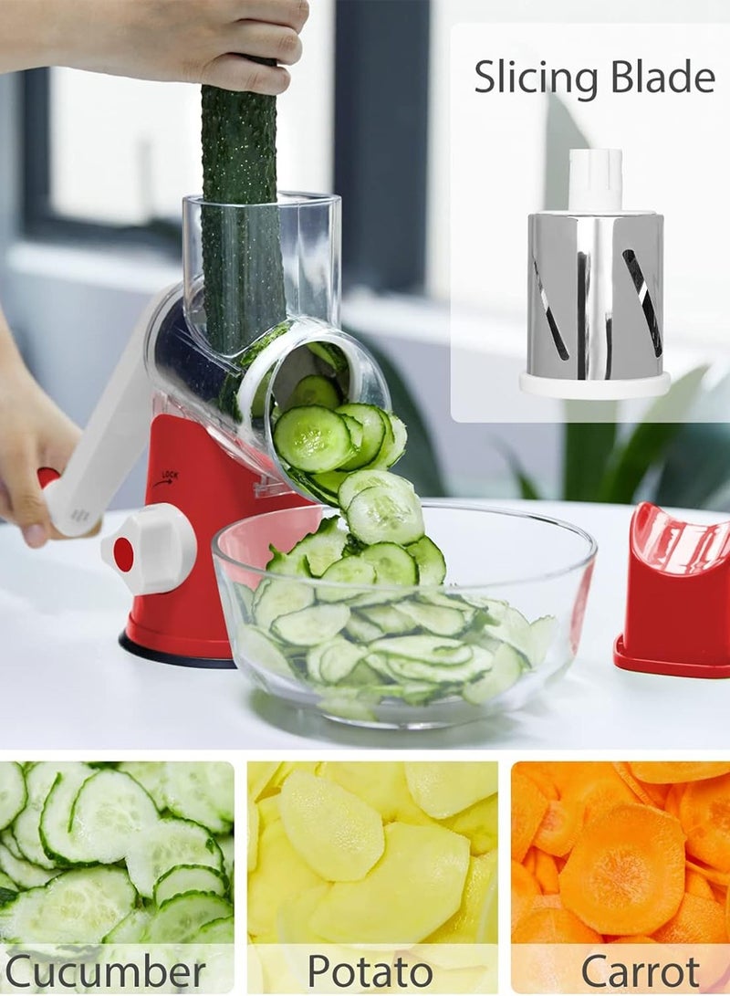 ISHWAZ All in One Slicer Shredder Grater Grinder Mincer, Conveniently and Quickly Slice, Dice, Chop or Shred Your Vegetables, Meat, Nuts, Fruits, High Quality Vegetable Chopper With 3 Interchangeable Blades  - Image 3