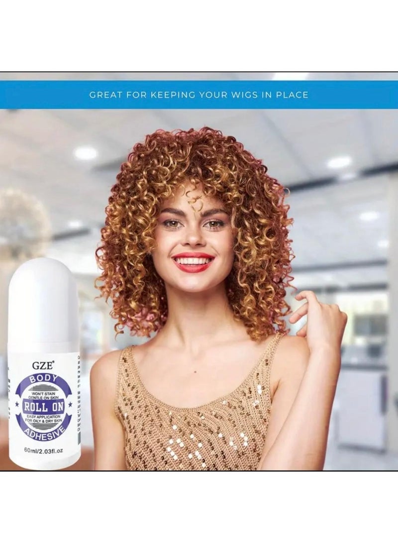 GZE Liquid Roll on Anti-Slip Glue, Roll on Body Adhesive, Invisible Low Collar Strap Fixing Tapes, Clear Tape Adhesive for Clothes & Skin, Sweat Proof & Easily Washable, for Sock, Dresses  - Image 3