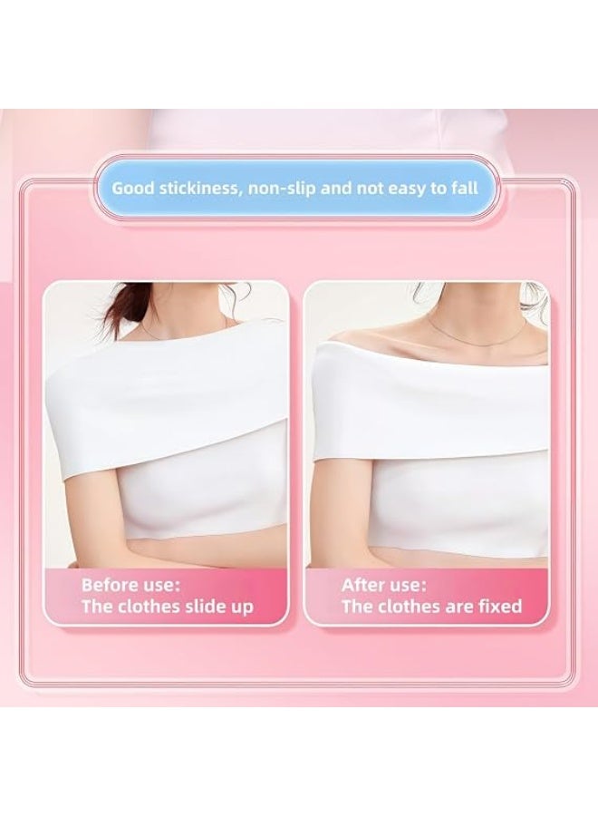 3 Piece Liquid Roll on Anti-Slip Glue Roll on Body Adhesive, Invisible Low Collar Strap Fixing Tapes, Clear Tape Adhesive for Clothes & Skin, Sweat Proof & Easily Washable, for Sock, Dresses - Image 4