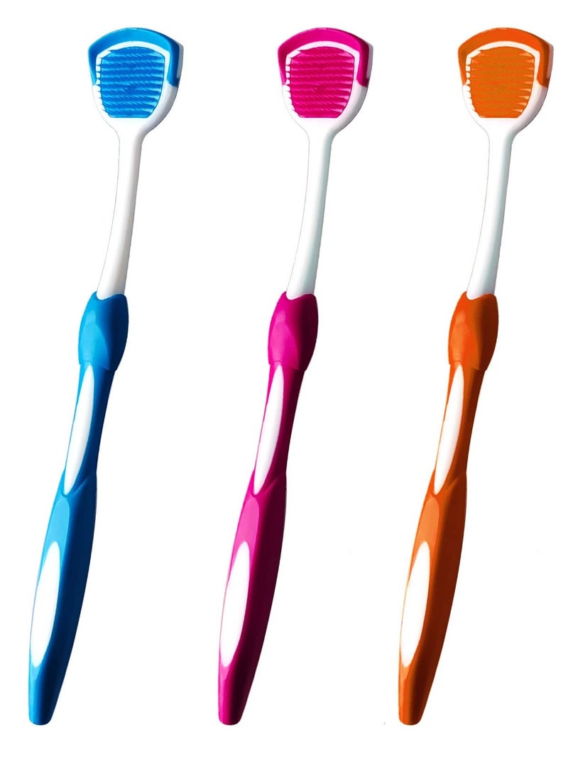 Tongue Brush, Tongue Scraper, Tongue Cleaner Helps Fight Bad Breath, 3 Tongue Scrapers, 3 Pack (Blue & Orange & Red) - pzsku/Z18A4B054EB5F9A37FB0FZ/45/_/1734781672/b095bd3d-ba34-4e02-838a-554a640f446b