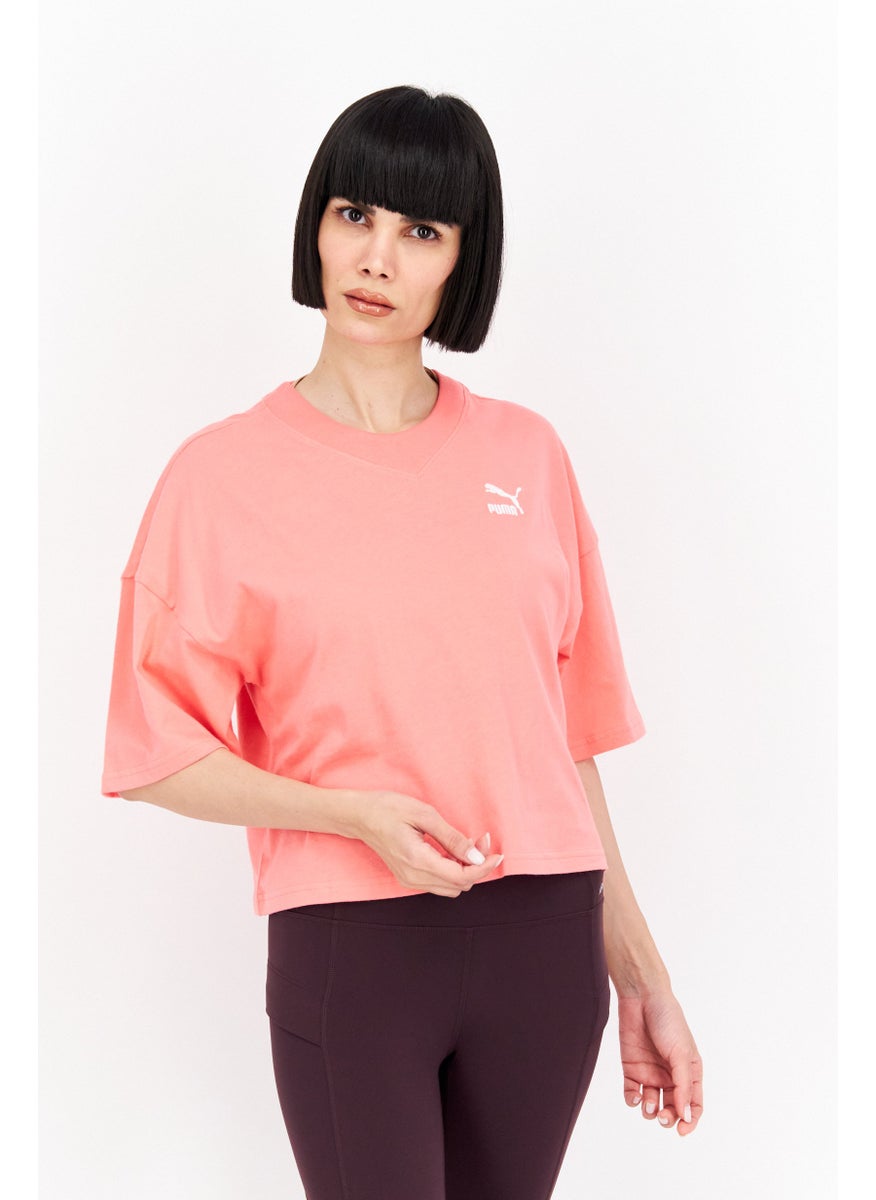 PUMA Women Oversized Fit Short Sleeve Outdoor T-Shirts, Faded Pink  - Image 1