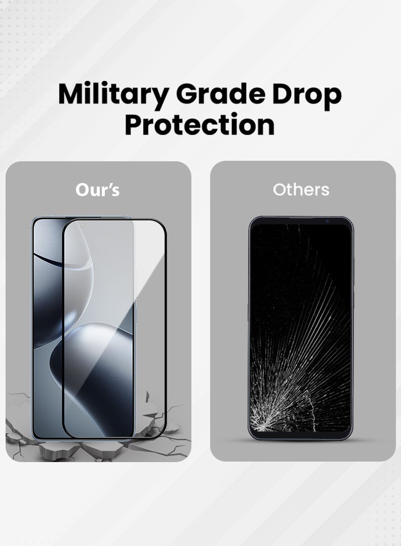 MUDISO Screen Protector For Xiaomi 14T 6.67 Inch 9H Hardness Tempered Glass Film, Bubble Free Easy Installation, Full Coverage, Anti Scratch And Touch Sensitive - Image 4