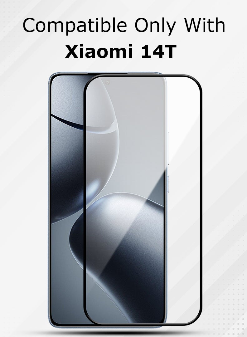 MUDISO Screen Protector For Xiaomi 14T 6.67 Inch 9H Hardness Tempered Glass Film, Bubble Free Easy Installation, Full Coverage, Anti Scratch And Touch Sensitive - Image 2