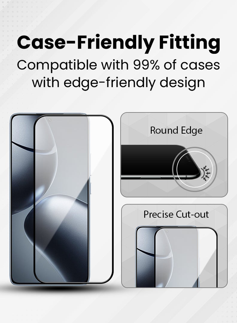 MUDISO Screen Protector For Xiaomi 14T 6.67 Inch 9H Hardness Tempered Glass Film, Bubble Free Easy Installation, Full Coverage, Anti Scratch And Touch Sensitive - Image 5