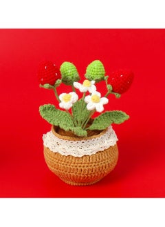 General Hand-crocheted bouquets of potted plants, woven artificial timeless flowers with delicate POTS for friends, ladies, kids, perfect home decor, desk  - Image 3