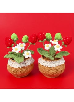 General Hand-crocheted bouquets of potted plants, woven artificial timeless flowers with delicate POTS for friends, ladies, kids, perfect home decor, desk  - Image 4