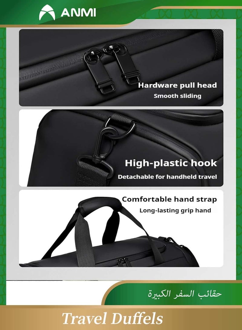 Anmi Travel Duffle,  Backpack Gym Bag with Dry Wet Pocket & Shoes Compartment for Men Women Travel Weekender Overnight - Image 5