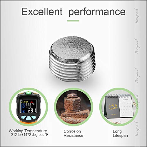 horiznext npt 1/4 stainless steel 304 male thread internal hex countersunk pipe plug fitting, adapt tube socket connect water valve boat cap (4 pcs) - Image 4