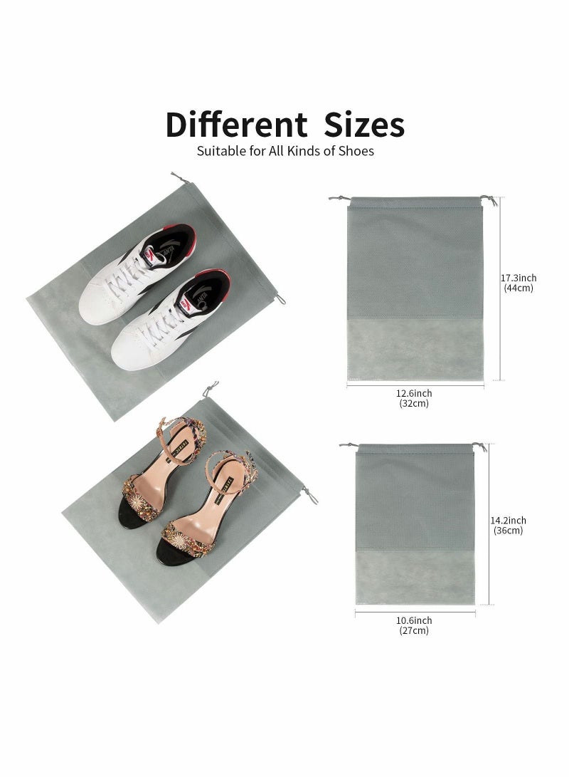 Y&D Travel Shoe Bag, 18 Pcs Non-Woven Dustproof with Rope Storage Portable Home Shoes Organizers, Men And Women & Waterproof Sports Bags for Packing - Image 5