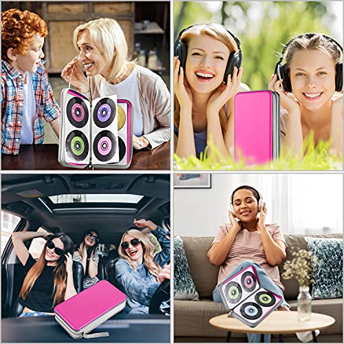 UENTIP CD Case Holder,UENTIP 96 Capacity DVD Case Hard Plastic Case Holder CD Organizer Wallet Protective DVD Storage (96, Pink) - Image 5