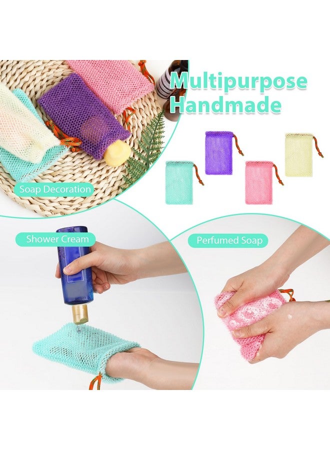 Sliverdew 4 Pack Soap Savers For Bar Soap Exfoliating Net Mesh For Shower Holder Mesh Foaming Bag For Bath And Shower(4 Colors 5.5 X 3.5 In) - Image 5