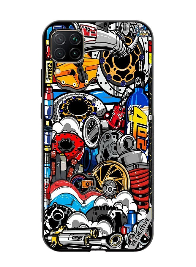 VR CREATIVE غطاء حماية لهاتف هواوي نوفا 7i / P40 لايت تصميم جمهورية ديجيتال متعدد الألوان - Image 1