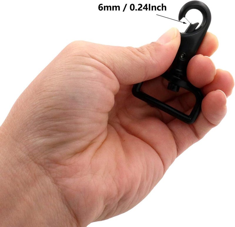 BIKICOCO 1-1/4'' Swivel Trigger Tilt & Bump Thumb Knob Bolt Snap Hook Lobster Claw Clasp Clip, Black - Pack of 10 - Image 3