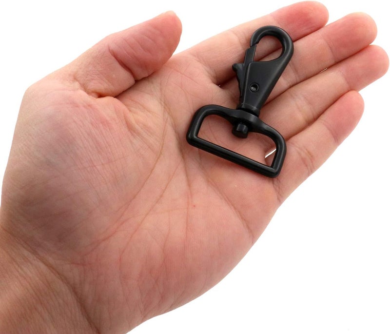 BIKICOCO 1-1/4'' Swivel Trigger Tilt & Bump Thumb Knob Bolt Snap Hook Lobster Claw Clasp Clip, Black - Pack of 10 - Image 4