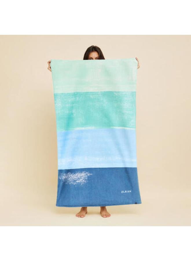 OLAIAN Beach Towel 145 x 85 cm - Aqua Blue - Image 1