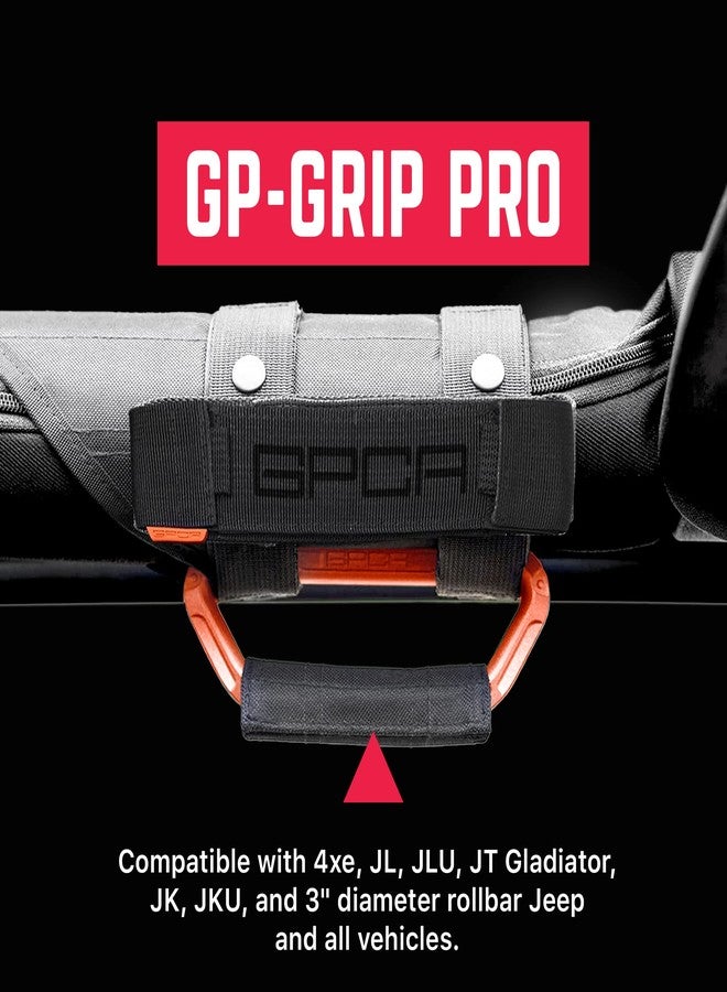 GPCA - GP Grip PRO, Foldable Patented Aluminum Metal Grab Handles for Jeep Wrangler 4xe, JL, JT, JK, Sport, Sahara, Rubicon and Gladiator 4DR/2DR 2007-2023, 2 Pack, Grabber Orange - Image 2