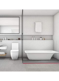 Generic Collapsible Threshold Water Dam,Self-Adhesive Shower Barrier Bathroom And Kitchen Stopper,Home Retention System,Waterproof Flow Block Seal Strip,Gray 1M  - Image 4