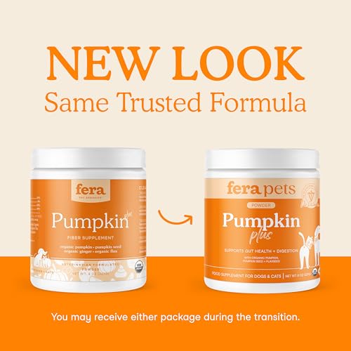 Fera Pets Cat & Dog Pumpkin Plus - Fiber Supplement - USDA Organic - Supports Gut & Digestive Health - Promotes Regularity - 7 Sources of Fiber - 90 Scoops - Image 2
