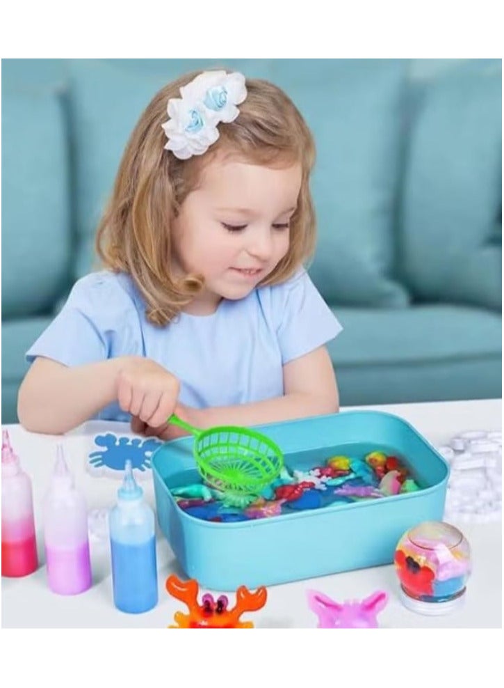 1st Choices New Magic Water Toys Set 3D Magic Water Toys 4 Colors 4 Shapes Plastic Bottle DIY Marine Life Saliva Gel - Image 3
