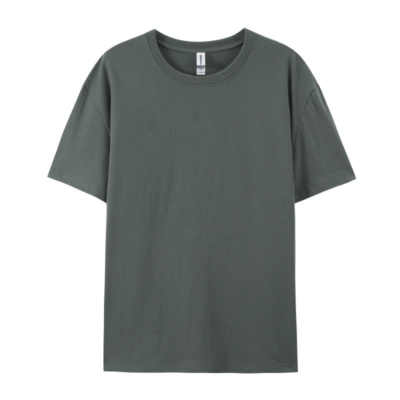 Caribbean 79000-180G Pure Cotton Round Neck Short-Sleeved T-Shirt Trendy Loose And Printable - Image 1