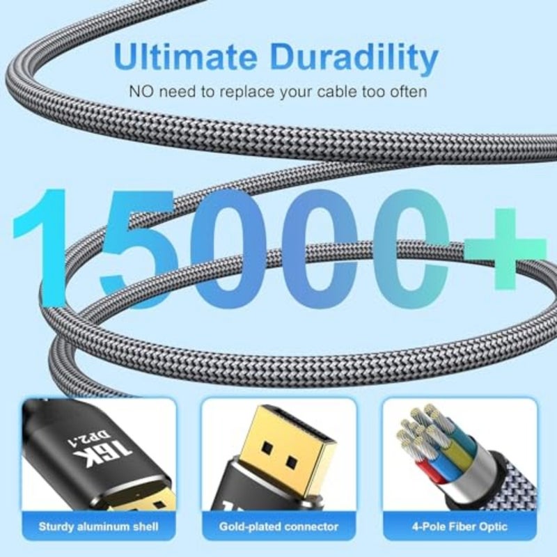 Half Lovely 3.05m cable display port type compatible with gaming monitor - Image 5