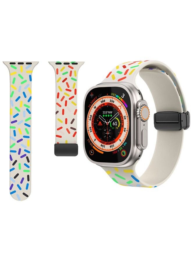Generic - 2 Pack Sport Bands Compatible with Apple Watch Band Soft Silicone Waterproof Strap Wristbands Compatible with iWatch Apple Watch Series 1/2/3/4/5/6/7/8/9/SE/Ulta/Ulta2(42/44/45/49mm) - Image 1