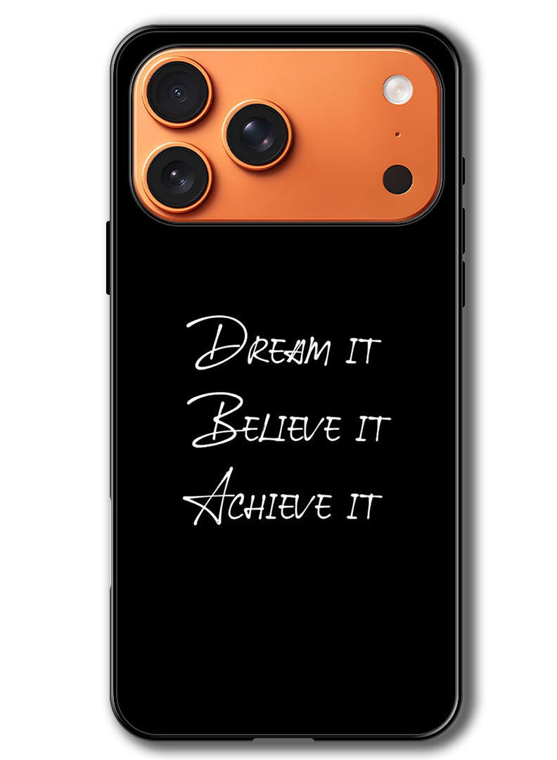 Theodor Case Compatible with Apple iPhone 17 Pro Max 6.9 Inch Protection Shockproof Bumper Cover Dream it - Image 1