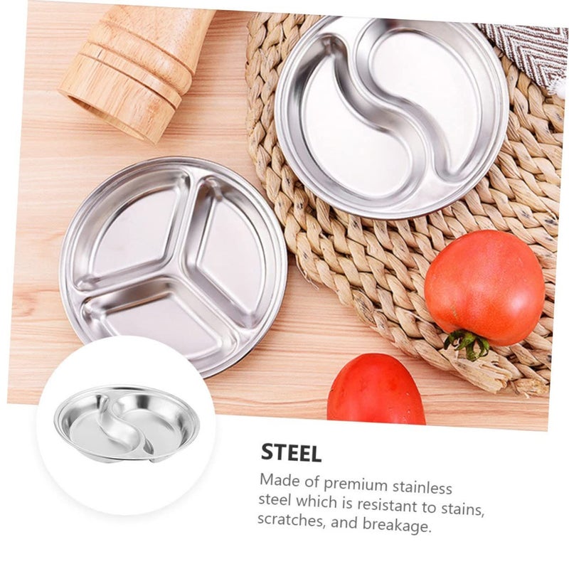 4 Pcs Stainless Steel Divided Dipping Bowls For Sauces Condiments And Appetizers - Image 4