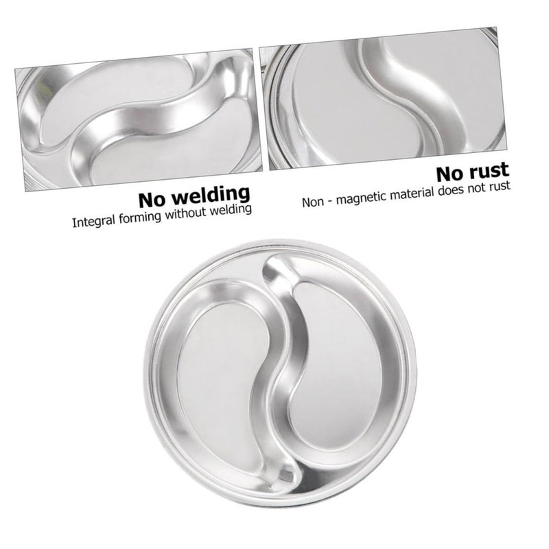 4 Pcs Stainless Steel Divided Dipping Bowls For Sauces Condiments And Appetizers - Image 3