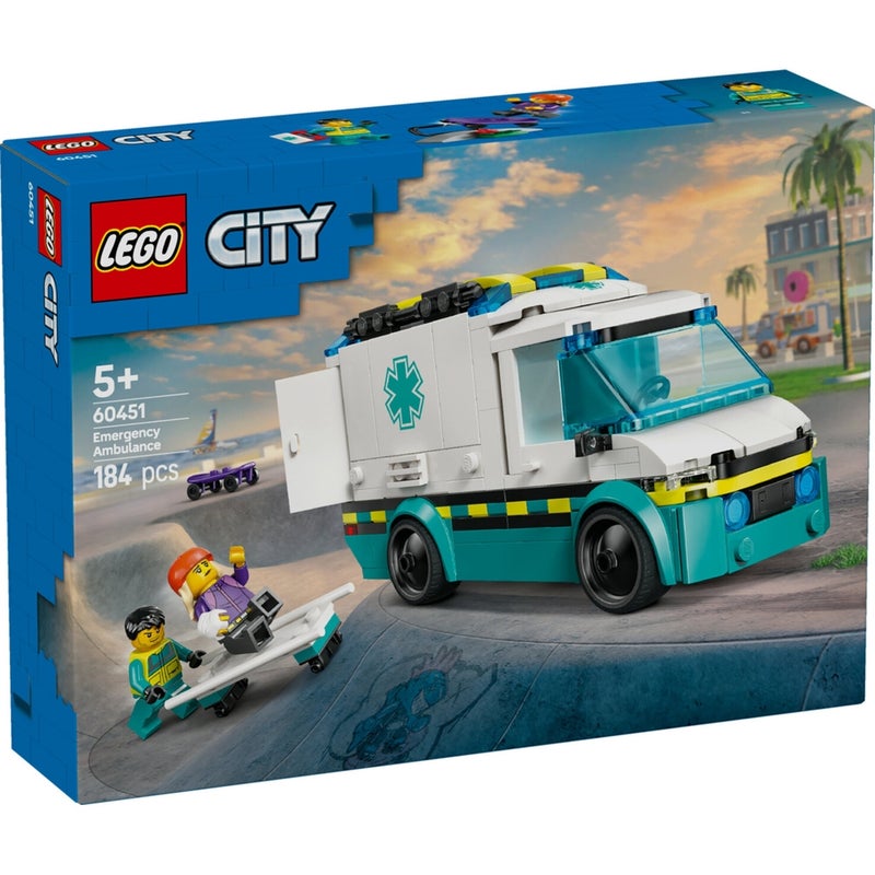 LEGO - City Emergency Ambulance 184 Pieces - 60451 - Image 1