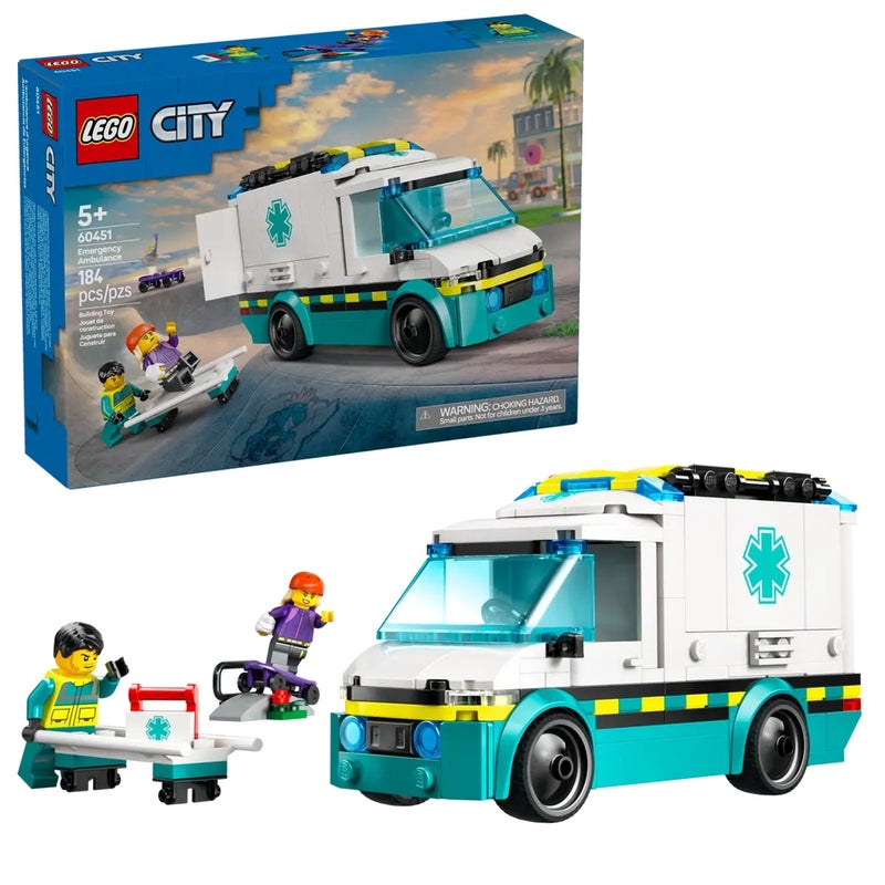 LEGO - City Emergency Ambulance 184 Pieces - 60451 - Image 2