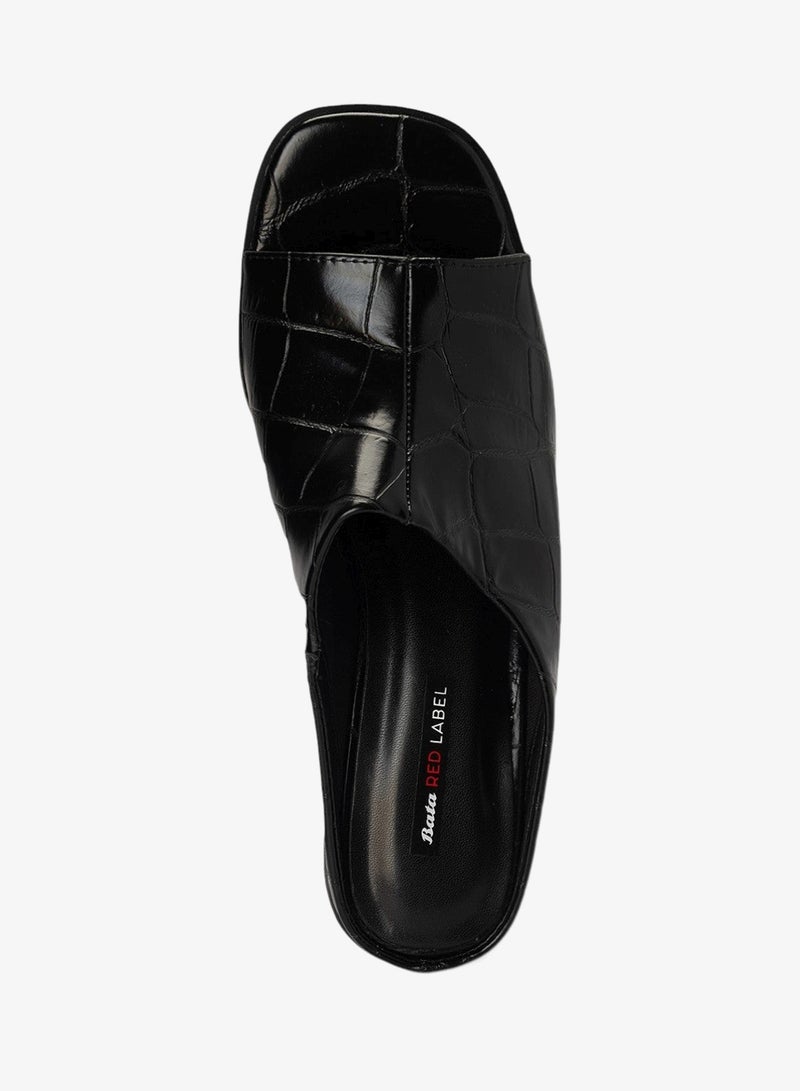 Bata Cut‑Out Block Heel Mule Sandals - Image 4