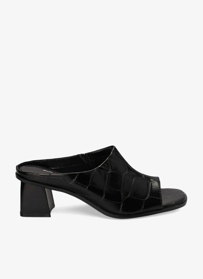 Bata Cut‑Out Block Heel Mule Sandals - Image 1